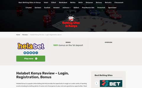 Helabet Kenya Review - Login, Registration, Bonus ...