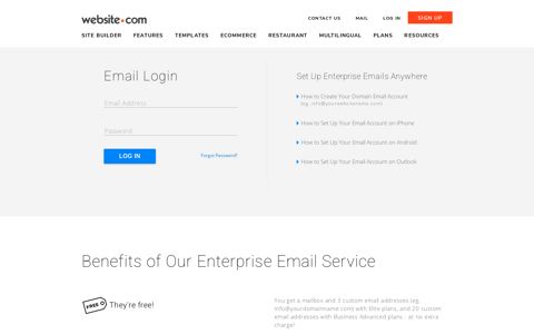 Webmail Log in | Website.com