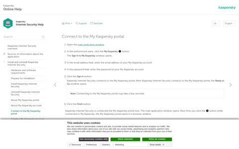 Connect to the My Kaspersky portal - Kaspersky support