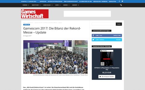 Gamescom 2017: Die Bilanz der Rekord-Messe - Update ...