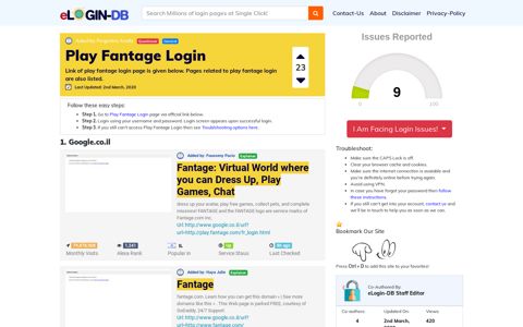 Play Fantage Login - A database full of login pages from all ...