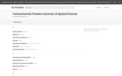 Fachhochschule Potsdam University of Applied Sciences ...