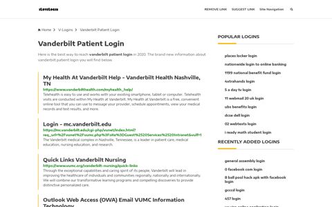 Vanderbilt Patient Login ❤️ One Click Access - iLoveLogin