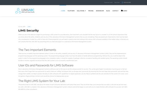 LIMS Security - Limsabc