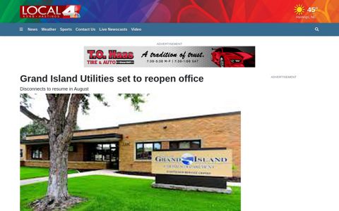 Grand Island Utilities set to reopen office - KSNB