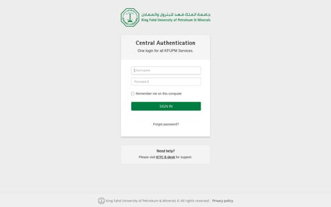 KFUPM Central Authentication