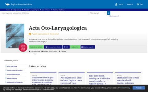 Acta Oto-Laryngologica: Vol 140, No 12