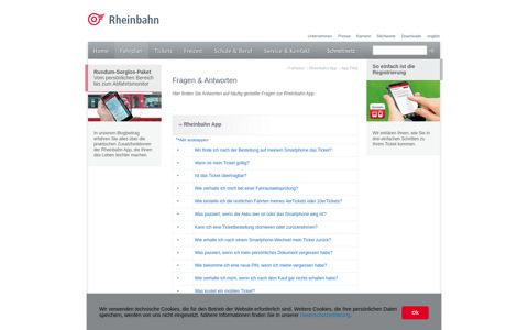 App FAQ - Rheinbahn