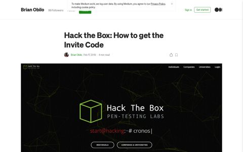Hack the Box: How to get the Invite Code | by Brian Obilo ...