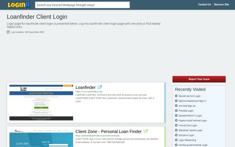 Loanfinder Client Login - Loginii.com