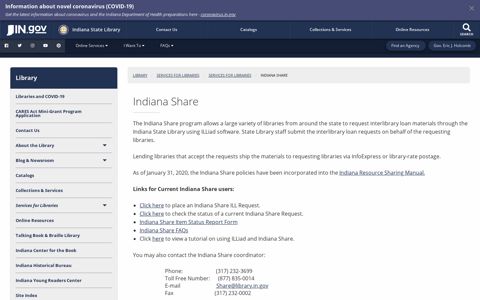 ISL: Indiana Share - IN.gov