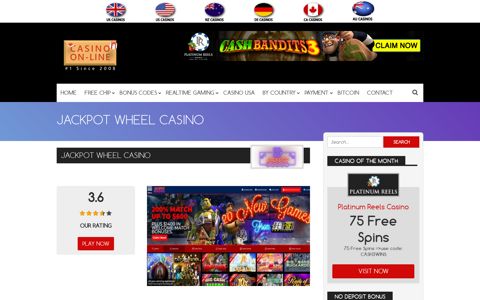 Bonus Codes for Jackpot Wheel Casino - Casino-on-line.com