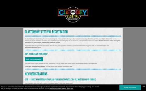Glastonbury Festival Registration - Glastonbury