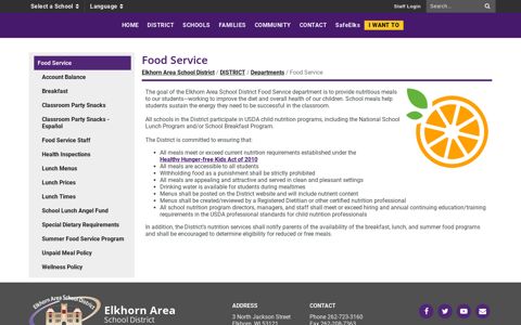 Food Service - Elkhorn Area School District