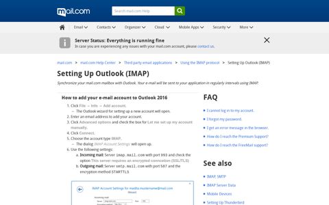Setting Up Outlook (IMAP) - mail.com help