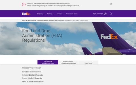 Food and Drug Administration (FDA) Regulations | FedEx ...
