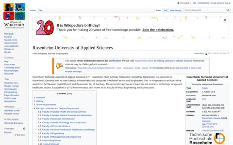 Rosenheim University of Applied Sciences - Wikipedia