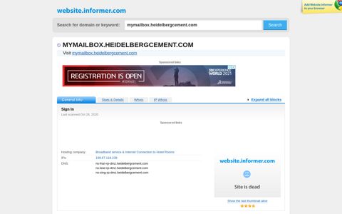 mymailbox.heidelbergcement.com at Website Informer. Sign ...