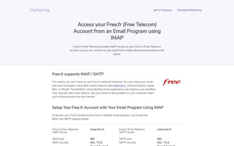 How to access your Free.fr (Free Telecom) email account ...