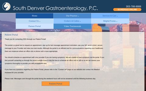 South Denver Gastroenterology Patient Portal | Colorado ...