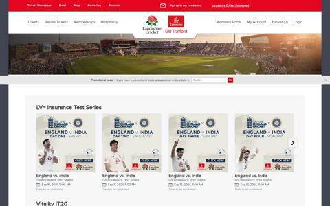 Lancashire Cricket Club - Online ticket sales