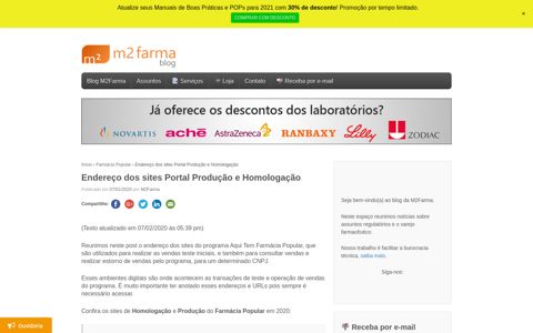Endereço dos sites Portal Produção e Homologação - Blog ...