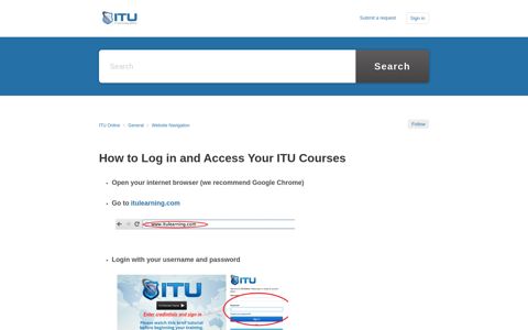 How to Log in and Access Your ITU Courses – ITU Online
