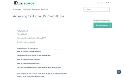 Accessing California DMV with ID.me – ID.me Support