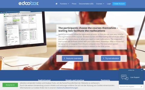 Online course booking system - edoobox
