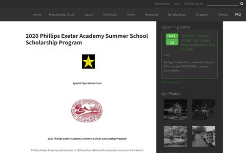 2020 Phillips Exeter Academy Summer School Scholarship ...