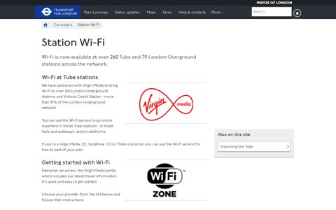 Station Wi-Fi - Transport for London