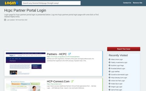 Hcpc Partner Portal Login - Loginii.com