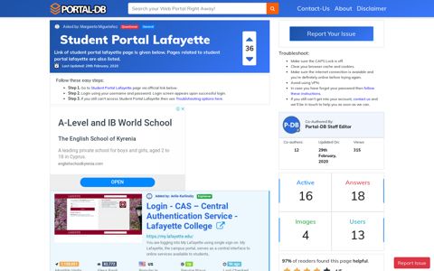 Student Portal Lafayette - Portal-DB.live