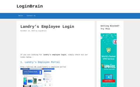 Landry'S Employee Landry'S Employee Portal - LoginBrain