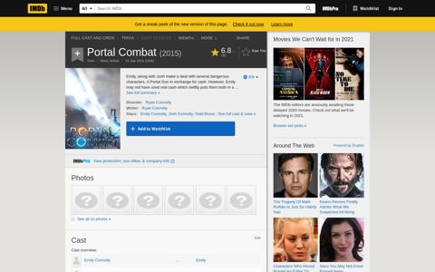 Portal Combat (2015) - IMDb