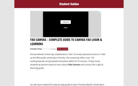 FAU Canvas - Complete Guide to Canvas FAU Login & learning