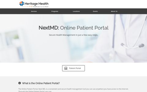 Patient Portal | Heritage Health