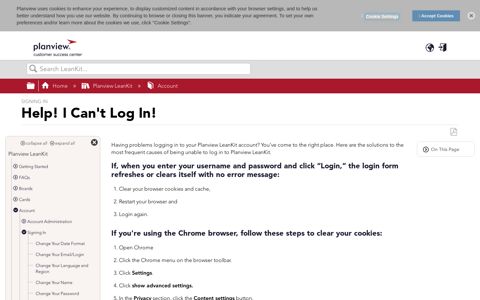 Help! I Can't Log In! - Planview Customer Success Center