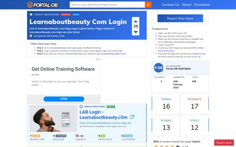 Learnaboutbeauty Com Login - Portal-DB.live