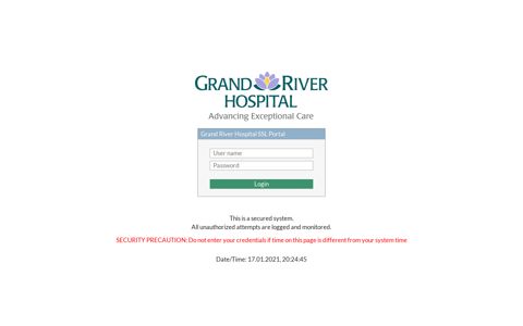 Grand River Hospital SSL Portal