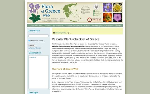 Vascular Plants Checklist of Greece | Flora of Greece – An ...