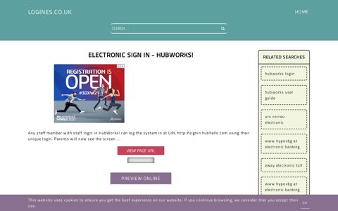 Electronic Sign In - HubWorks! - General Information about ...