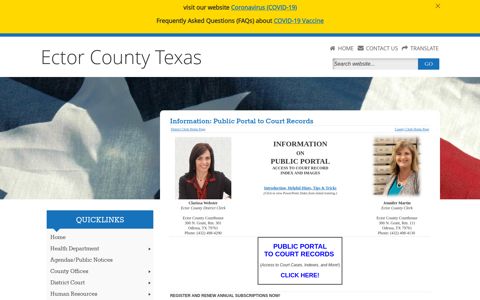 Public Portal to Court Records - Ector County, Texas