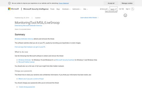MonitoringTool:MSIL/LiveSnoop threat description - Microsoft ...