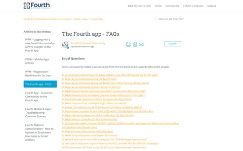 The Fourth app - FAQs – Fourth & HotSchedules Customer ...