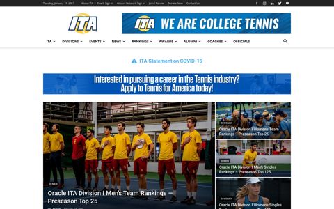 Home of College Tennis | ITA #WeAreCollegeTennis