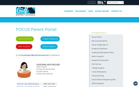 FOCUS Parent Portal | Gulf District Schools