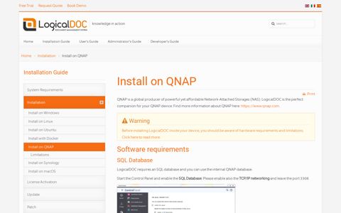 Install on QNAP - LogicalDOC Documentation