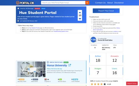 Hue Student Portal