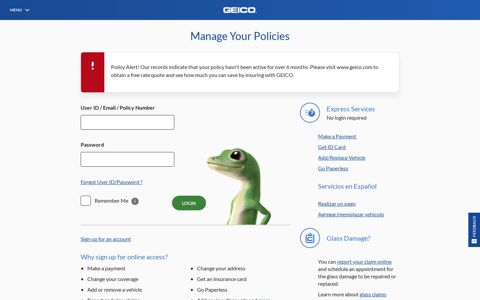 Manage Your Policies - Online Service Center | GEICO